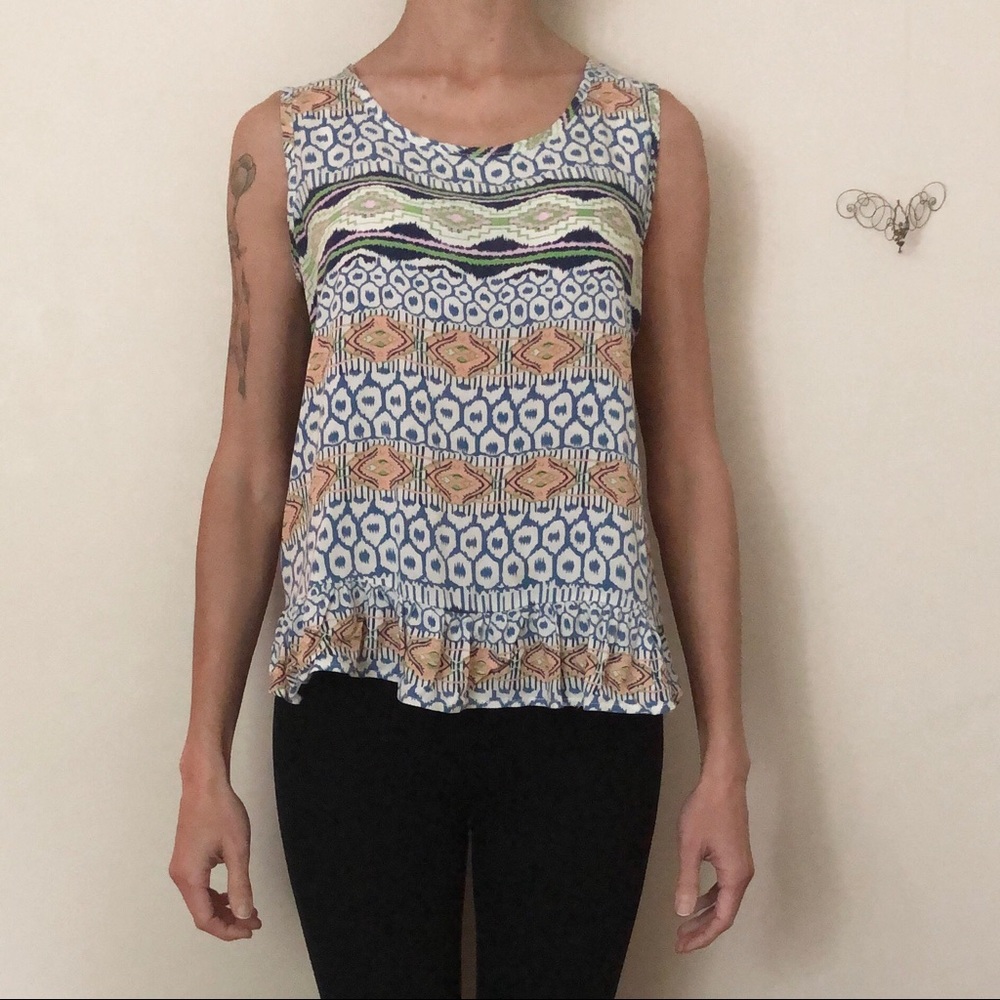 ❌ Sold ❌ 3 for $20 - Funky and Colourful Sleeveless Top